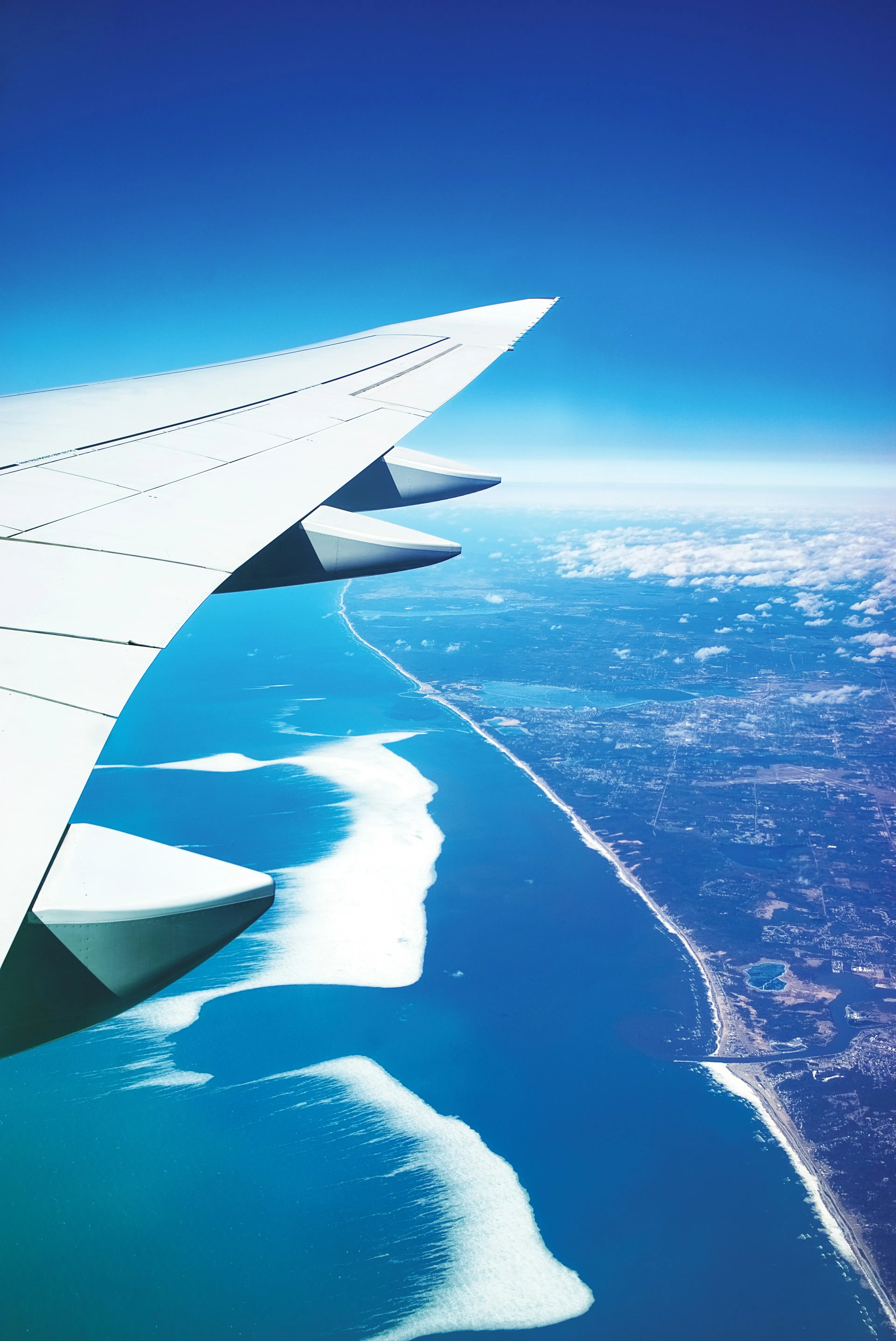 Airplane soaring above the clouds on a memorable journey